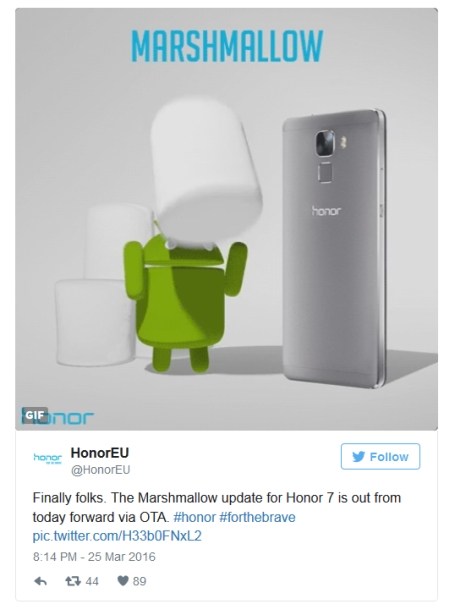Android 6.0 Marshmallow Honor for 7